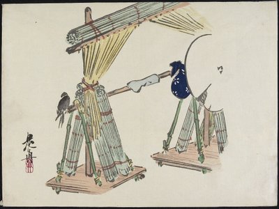 Puesto de venta de persianas de bambú de Shibata Zeshin